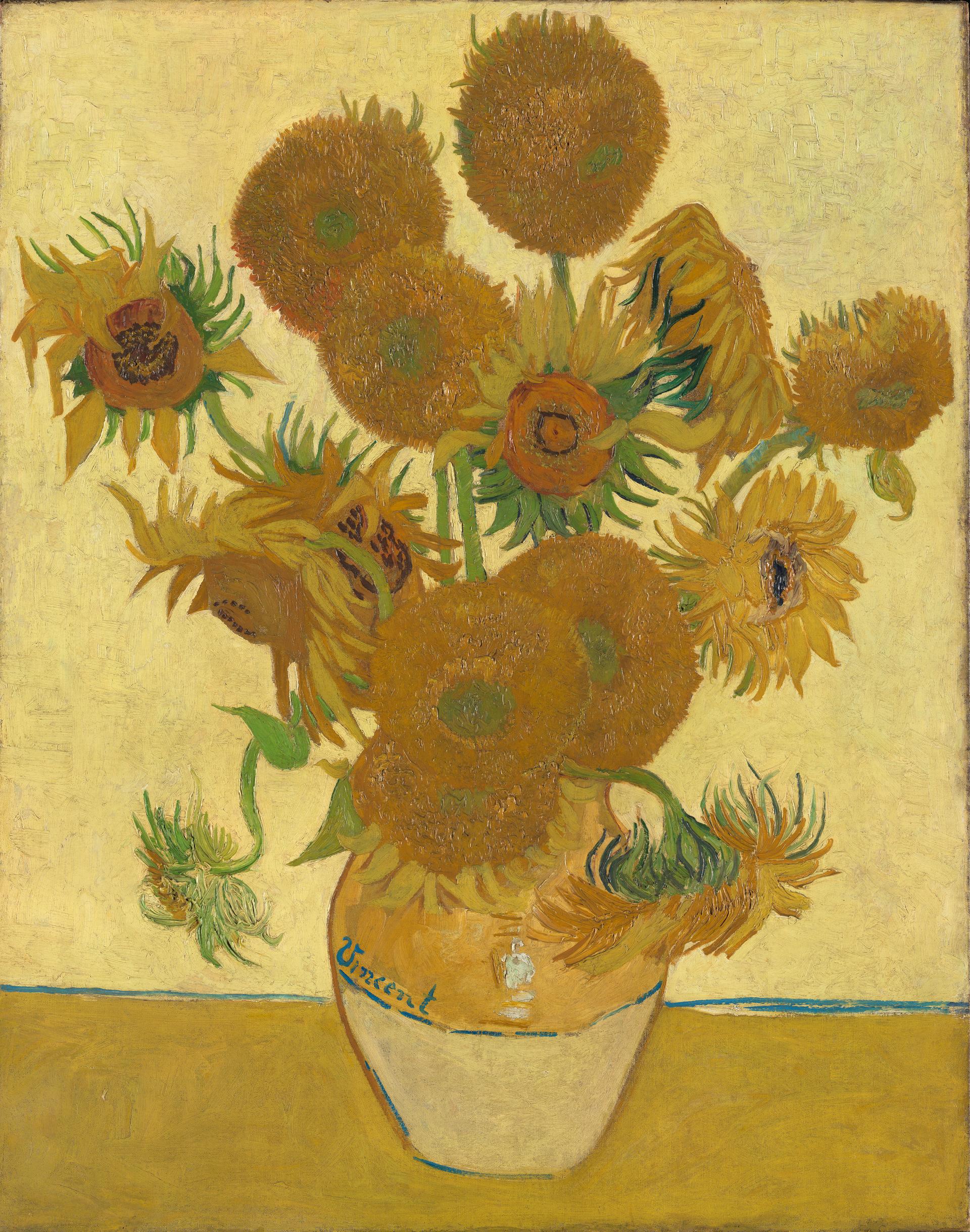 Museum Print 1887 Wall Art Vincent Van Gogh Still Life Sunflowers Van Gogh Exhibition Poster Home Decor